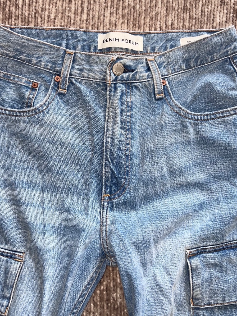 Denim Forum The '90s Lite Lo-Rise Cargo Jean
